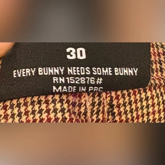 Pleasures x Playboy Plaid Trousers Brown with Embroidered Logo - Picture 7 of 7